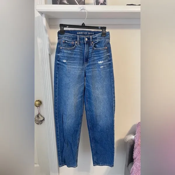 Final Price American Eagle Super High Rise Baggy Straight - Image 2