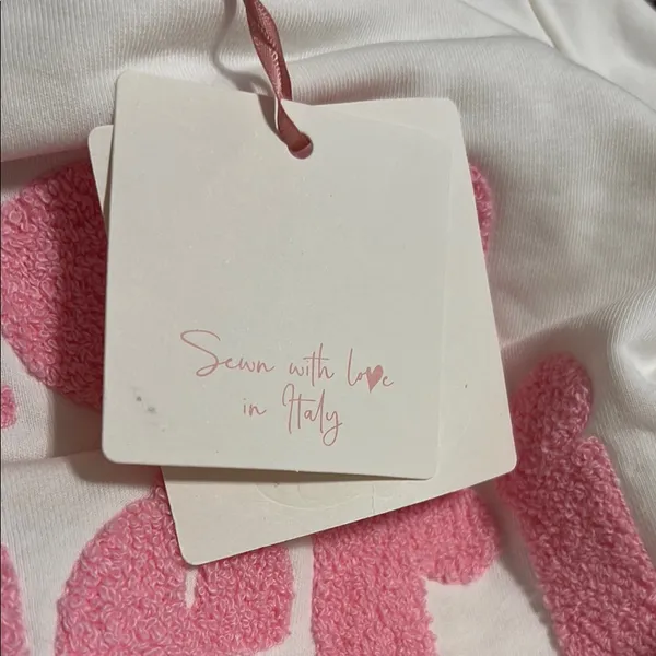 White and Pink 'Mon Chéri' Sweatshirt - Image 10