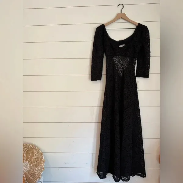 NWOT free people Adored Maxi in Black dress - Image 13