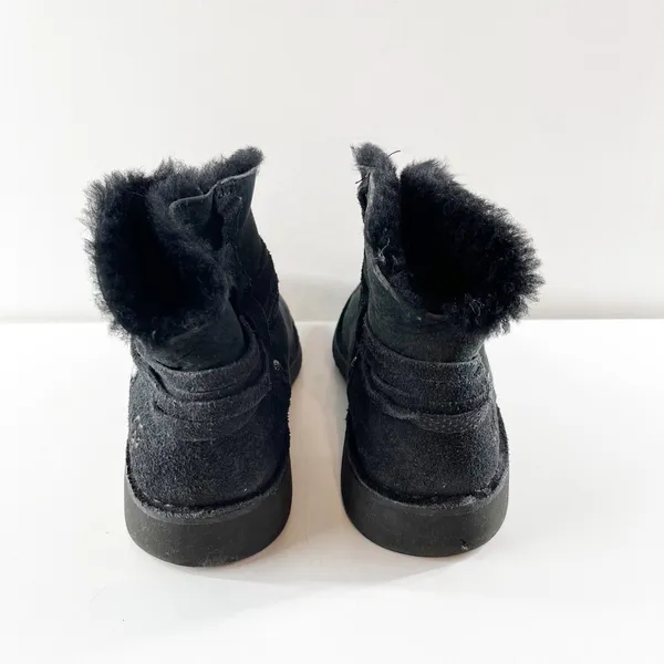 UGG Pasqual Shearling Lined Mini Winter Boot Booties Black 8 - Image 6