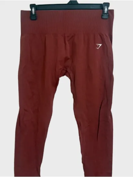 Gymshark Women’s Burgundy Training Leggings - Image 2
