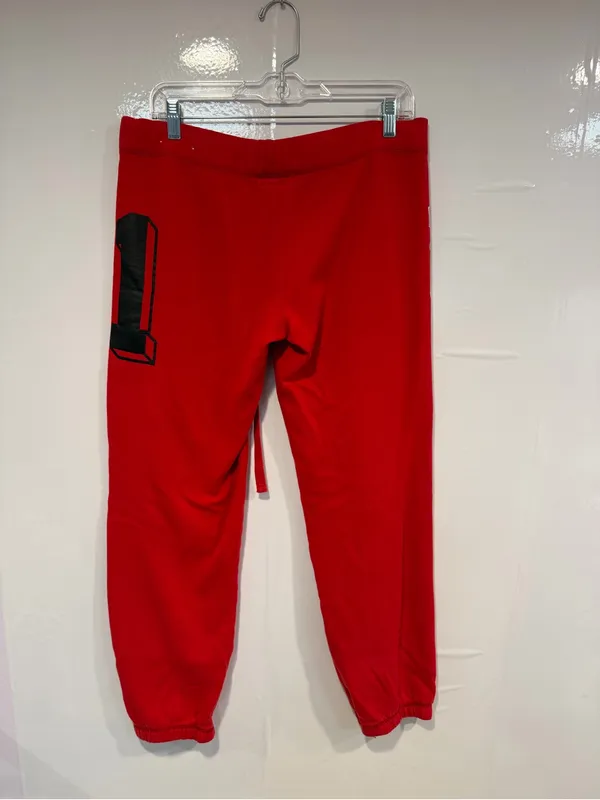 PINK Vintage Y2K Red Graphic Drawstring Sweatpants Nebraska Huskers - Image 4