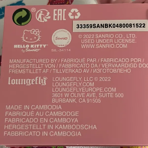 New Loungefly Hello Kitty Monster Costumes Graphic Vegan Leather Mini Bag - Image 7