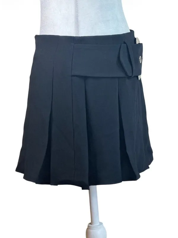 Amanda Uprichard Josie Skort in Black Medium Womens Mini Skirt Shorts - Image 8