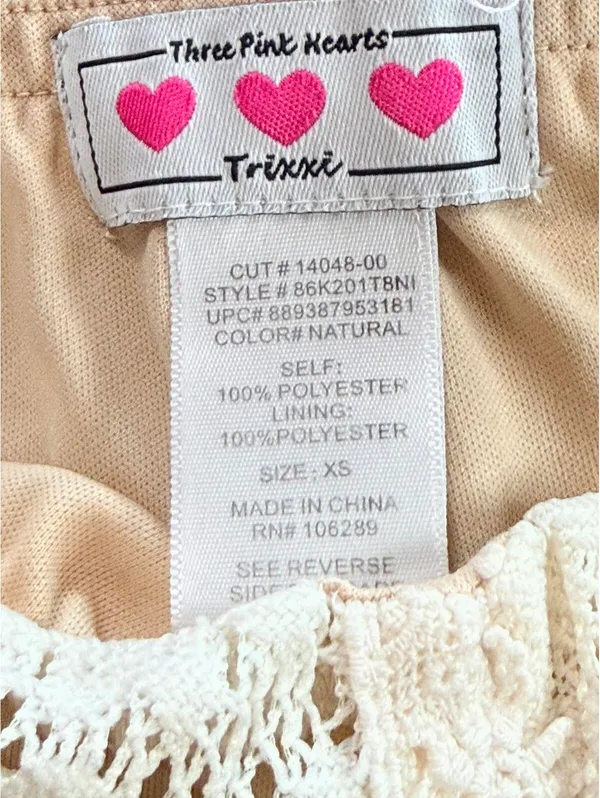 Trixxi White Lace Strapless lace romper Party XS - Image 3
