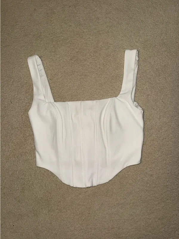 Edikted White Corset Top - Image 2
