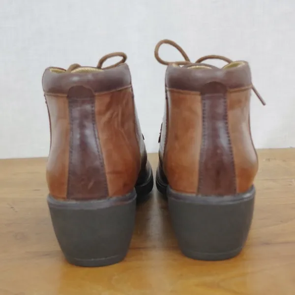 Bussola Ladies' Brown Leather Sirkka Ankle Boots Size 38 - Image 2