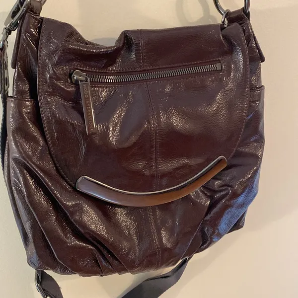 HOBO international Brown Patent Leather convertible crossbody purse - Image 2
