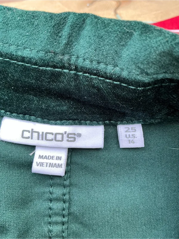 Women's Velvet Single-Button Blazer Jacket - Deep Teal Green - Image 7