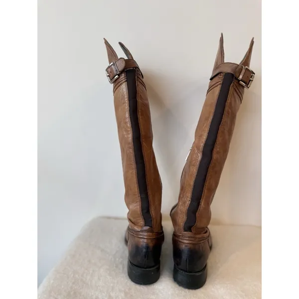Vince Camuto Bollo Knee-High Brown Leather Studded Riding Boots Wm Sz 9 - Image 5