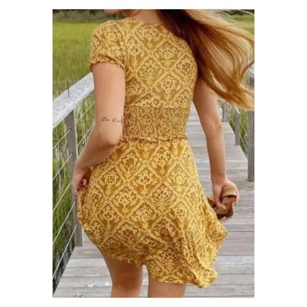 Urban Outfitters Charlie Printed Dress Women's Size S European‎ Summer - Image 7