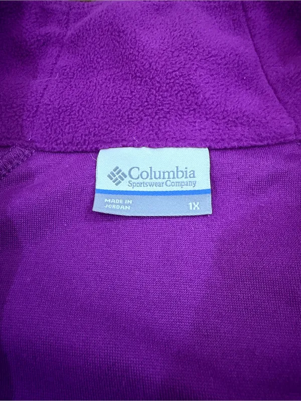 Columbia Women 1X Purple Fleece 1/4 Zip Pullover Glacial Mock Neck Sweater Top - Image 5