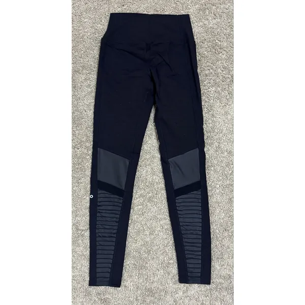 ALO YOGA 7/8 High Waist Black Moto Leggings Size Small - Image 6