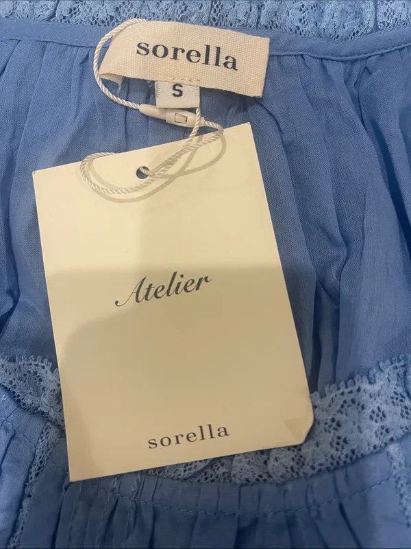 NWT Few Moda Violetta Cotton Top size Small S Blue lace tank Sorella - Image 4