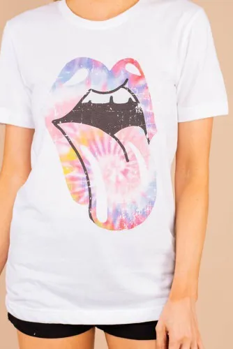 Boutique Tie dye Rolling Stones tongue tee - Image 2