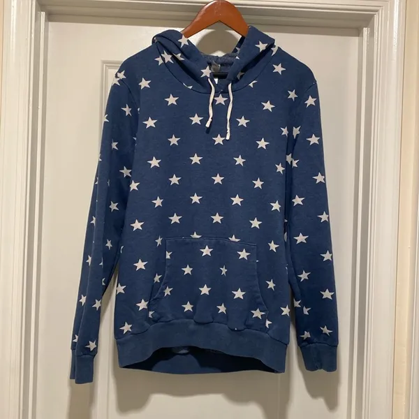 Alternative star pattern hoodie size XXl Celestial Preppy Streetwear - Image 3