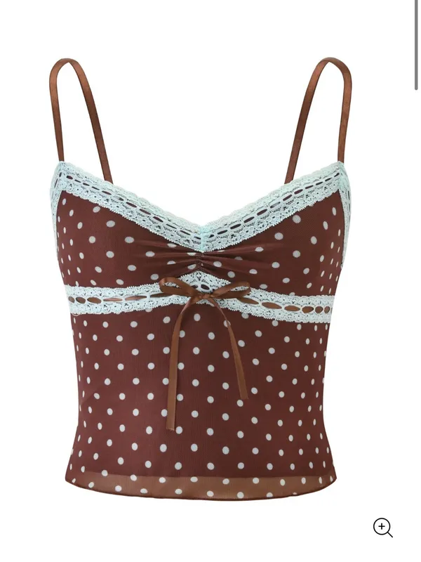 Nwot Tiger Mist Polka Dot Amara Lace Skirt Set Xxs - Image 4