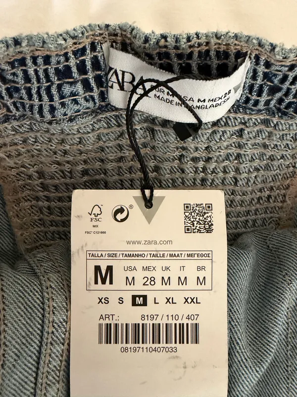 Zara strapless jean top - Image 2