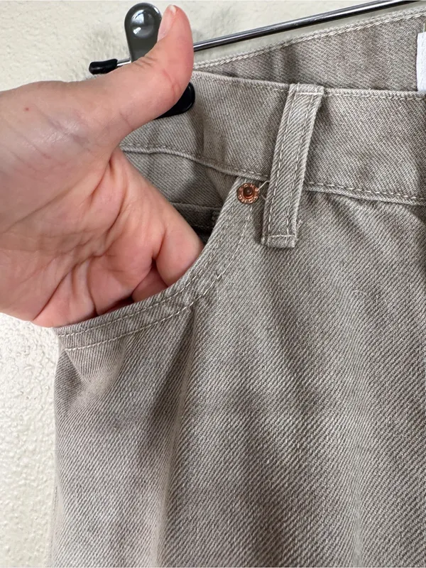 Song Light Grey Wide Leg Cargo Pants Womens 0 Casual Fall Staple Denim - Image 7