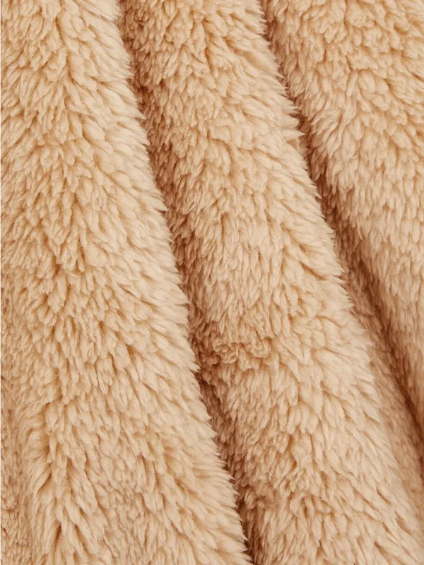UGG Aarti Hooded Teddy Sherpa Fleece Robe in San Camel Beige NWT Sz. M - Image 16