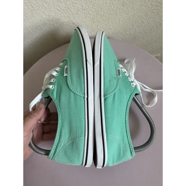 Vans Mint green lace-up sneakers featuring white rubber soles Women’s Size 10 - Image 9