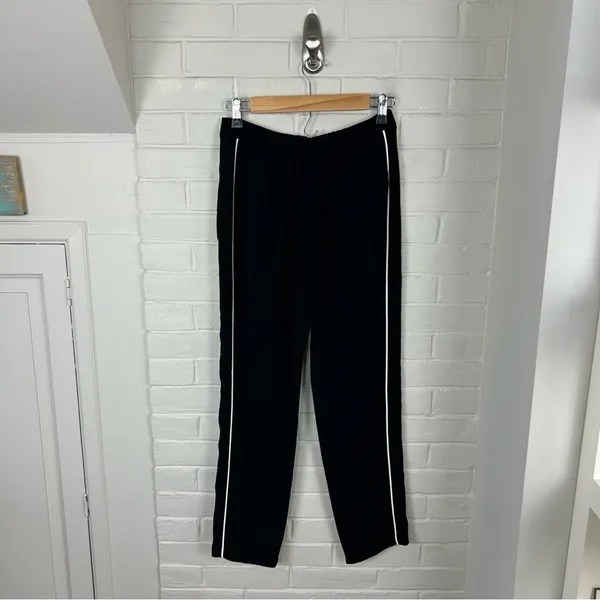 Topshop Black Stripe Trouser Pants Size 2 - Image 12