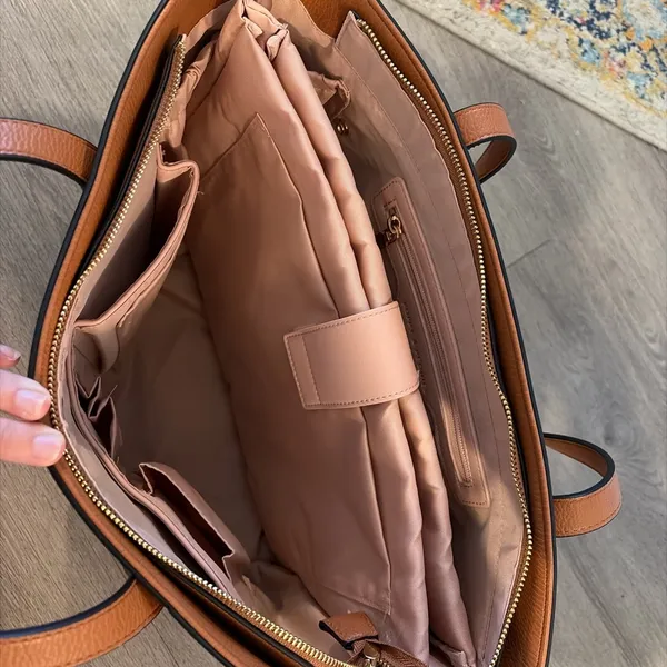 Poppy and peonies bag Brown - Image 2