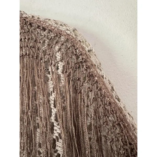 Free People New Romantics Open Crochet Fringe Top Size Small - Image 5