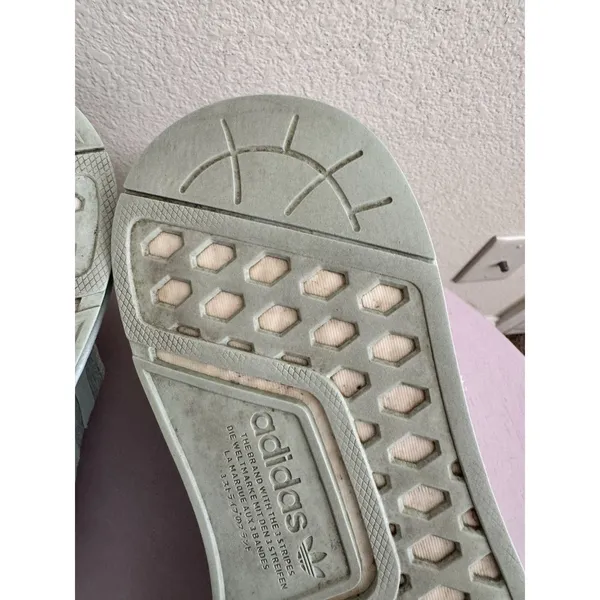 Adidas NMD_R1 Boost Low Top Sneakers Dash Green/Cloud White EF4275 Size 6 - Image 12