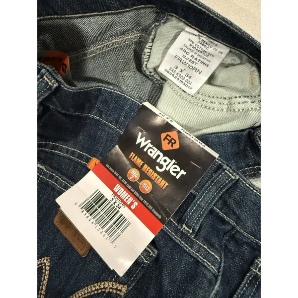 NEW Wrangler FR Flame Resistant Denim Jeans Womens 29** Workwear Cotton Utility - Image 3