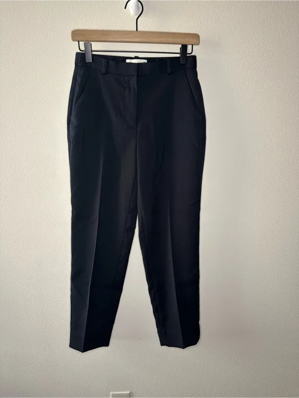 Abercrombie & Fitch Slim Straight Tailored Trouser Pants Black Size 25 SHORT - Image 8