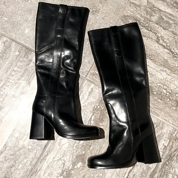 Free People Naomi Tall Leather Boots, Black, Size 6.5 New w/Tag, w/o Box - Image 7