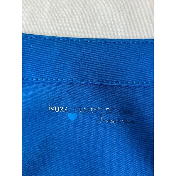 Nurse Mates Olivia Heart Scrub Women 2X Royal Blue Black Trim Top 981505 Medical - Image 6