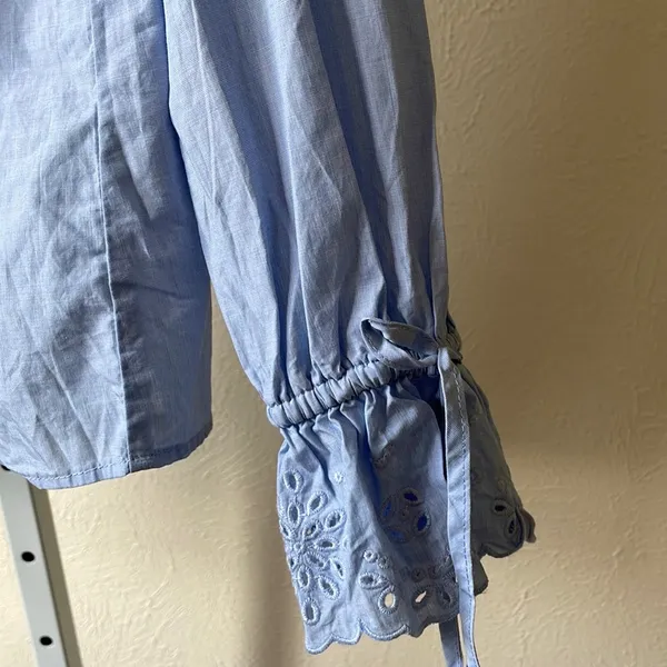 Abercrombie & Fitch poplin cotton eyelet top - Image 7