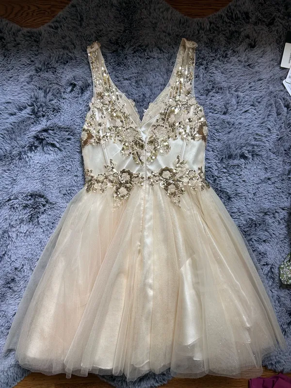 Cinderella Divine Homecoming Gold Sequin Dress - Image 3