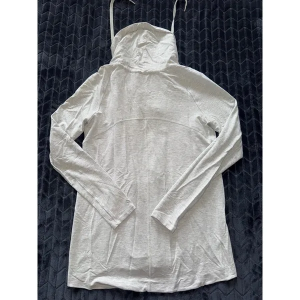 Lululemon Womens Coast‎ Easy Wrap Jacket Gray Heather Full Zip Size 6 - Image 8