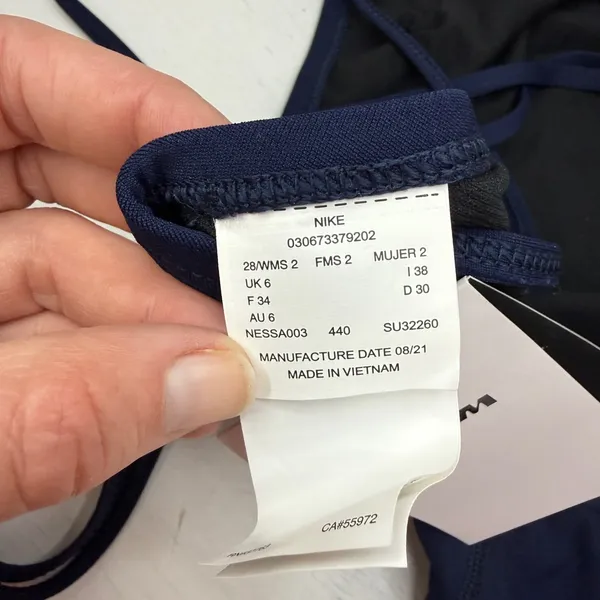 Nike Women's Hydrastrong Solid Spiderback One Piece Navy NWT - Image 12