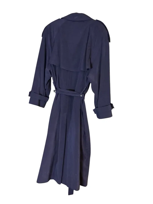 Vintage TOWNE by London Fog Purple Maxi Trench Coat - Image 2