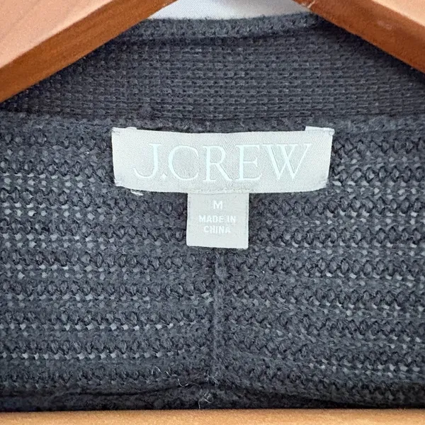 J.Crew Womens Charcoal Gray Button‎ Front V-Neck Cardigan Sweater Size M - Image 8