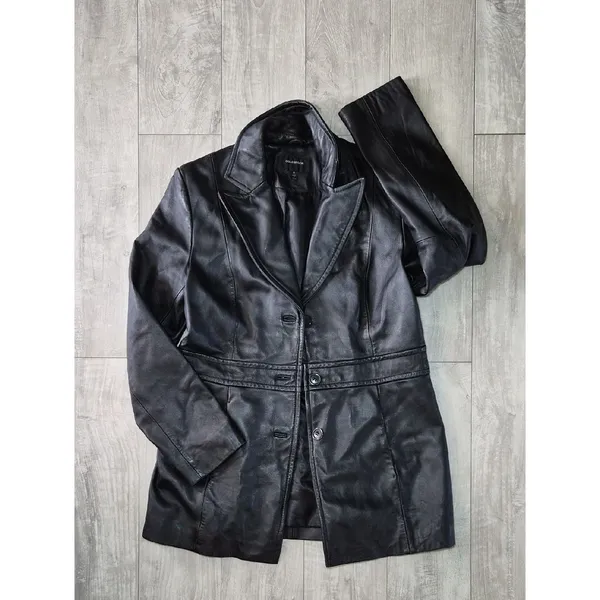 Black Leather Button - Image 2
