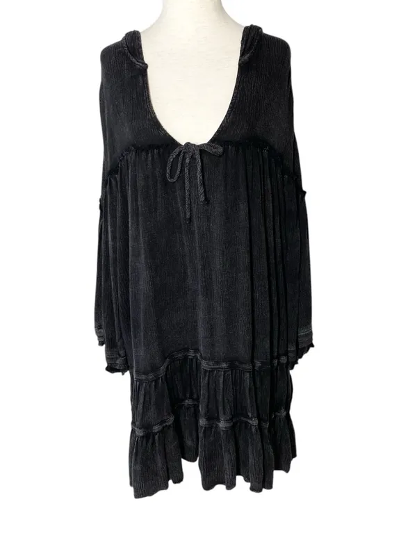 OLI & HALI Flowy Hooded Top Black Size L - Image 2
