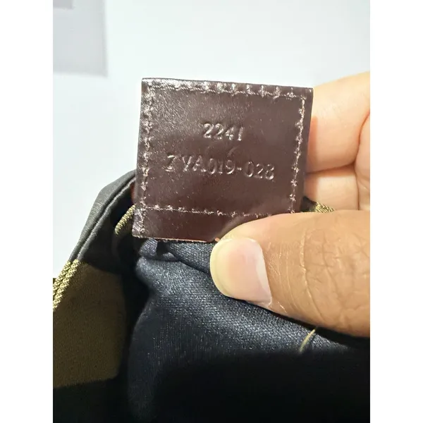 Fendi Brown Black Striped Tote Bag Brown Leather Trim Zip Gold Hardware‎ READ L - Image 11