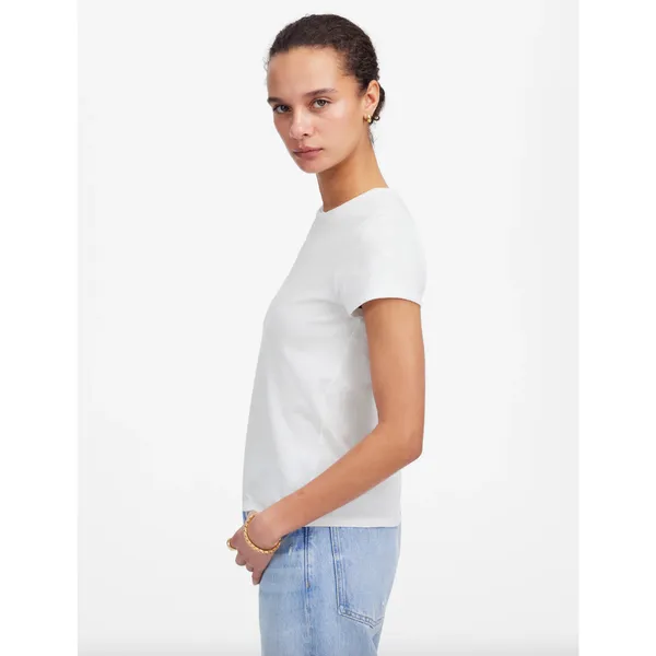 Madewell Essential Slim Tee Shirt Lightweight Cotton Basics White Small NWT - Image 4