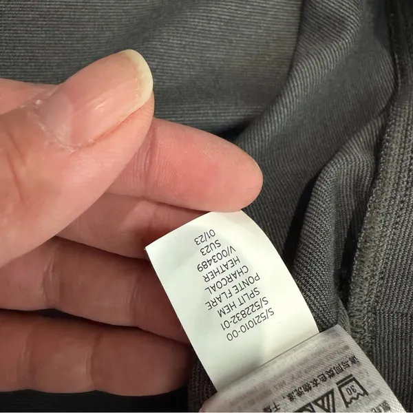 NWOT Gap Slit Hem Ponte Flare Charcoal Heather Pull On Stretch‎ Size XL Casual - Image 6