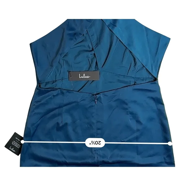 Lulu's Truly Picturesque Dark‎ Blue Teal Open Back Dress XL Cocktail Wedding NWT - Image 9