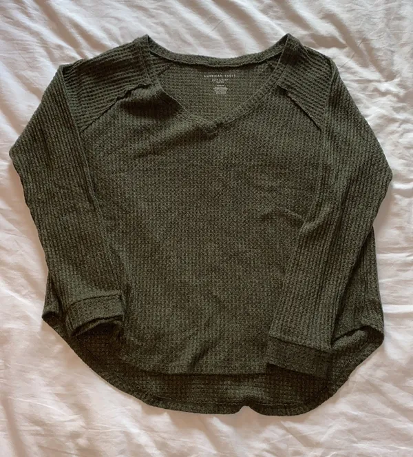 American Eagle Outfitters Waffle Long Sleeve - Image 2