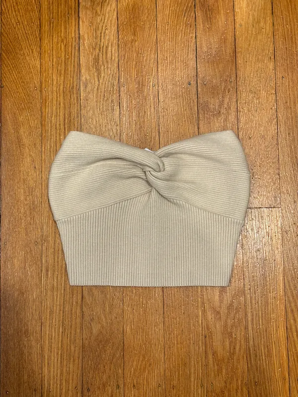 Princess Polly Cream Knit Tube Top - Image 2
