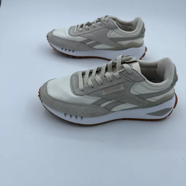 Reebok Classic Nylon Women's Sneakers Casual Shoes Gray Suede White Retro Comfy - Image 4