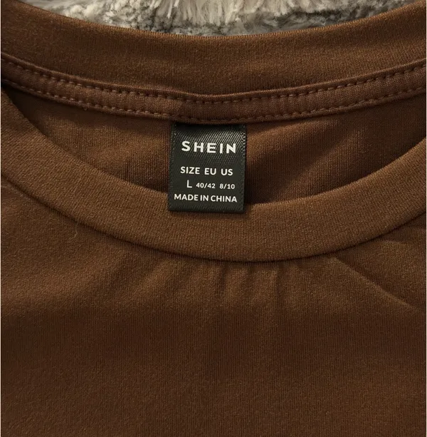 Shein Cowboy Boot Cropped Tee - Brown Size L - Image 2