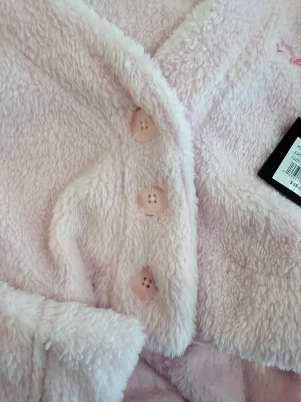 NWT Bebe Fuzzy Lace Pink Fleece Pajamas Set Size Extra Small - Image 5